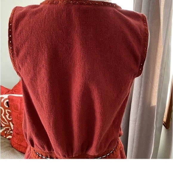 Anthropologie size small rust color sleeveless jersey dress - Picture 4 of 7